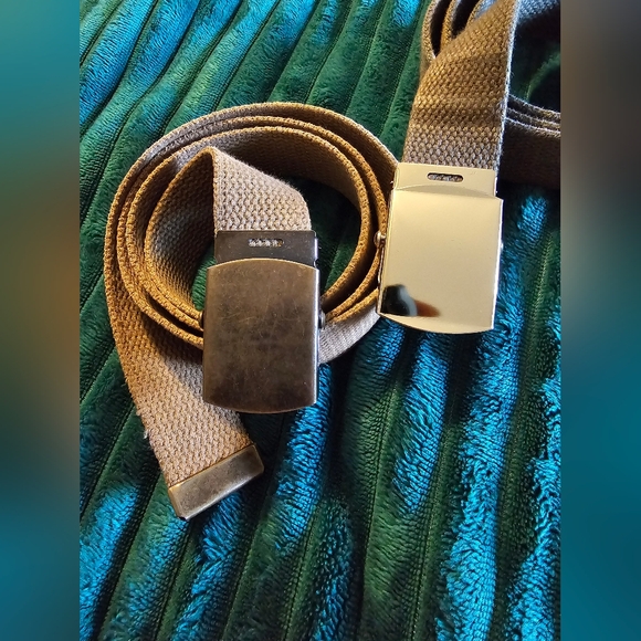 Mens Web Belt Military Style Nylon Adjustable 46" - Picture 2 of 3